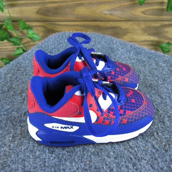 Nike Boys Sneaker Air Max 90 Premium Sz T 6 Medium Blue Synthetic‎ Lace Up - Picture 3 of 6